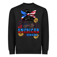 Black All American Nana 4th of July Heavyweight Sweatshirt - CowGirlArtShop