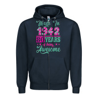 Navy made in 1942, 80 years of being awesome kopya Zipper Hoodie - Jasminsmagicworld