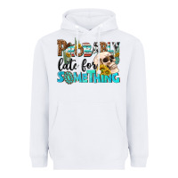 White probably late for something Heavyweight Hoodie - NancyCooperArtShop