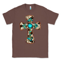 Chestnut cowhide gemstone  cross Classic Tee - JahusDesignShop