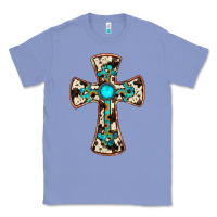 Colony Blue cowhide gemstone  cross Classic Tee - JahusDesignShop