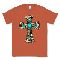 Copper cowhide gemstone  cross Classic Tee - JahusDesignShop