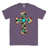 Lavender cowhide gemstone  cross Classic Tee - JahusDesignShop