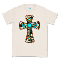 Natural cowhide gemstone  cross Classic Tee - JahusDesignShop