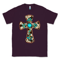 Plum cowhide gemstone  cross Classic Tee - JahusDesignShop