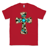 Red cowhide gemstone  cross Classic Tee - JahusDesignShop
