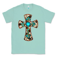 Seafoam cowhide gemstone  cross Classic Tee - JahusDesignShop