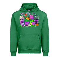 Emerald Halloween Coffee Cups Urban Hoodie - texasbilliewilder