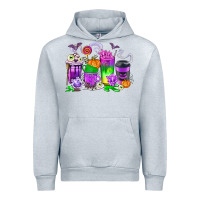 Heather Grey Halloween Coffee Cups Urban Hoodie - texasbilliewilder