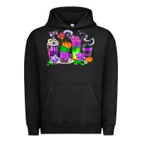 Pigment Black Halloween Coffee Cups Urban Hoodie - texasbilliewilder