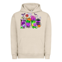 Pigment French Oak Halloween Coffee Cups Urban Hoodie - texasbilliewilder
