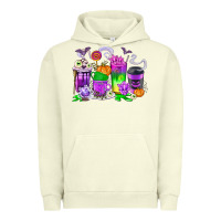 Pigment Pistachio Halloween Coffee Cups Urban Hoodie - texasbilliewilder