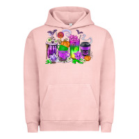 Pigment Salmon Halloween Coffee Cups Urban Hoodie - texasbilliewilder