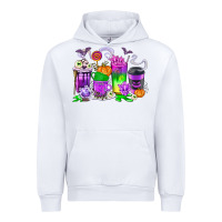 White Halloween Coffee Cups Urban Hoodie - texasbilliewilder
