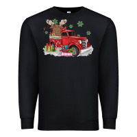 Black christmas truck Premium Sweatshirt - MaliasSmallBusiness