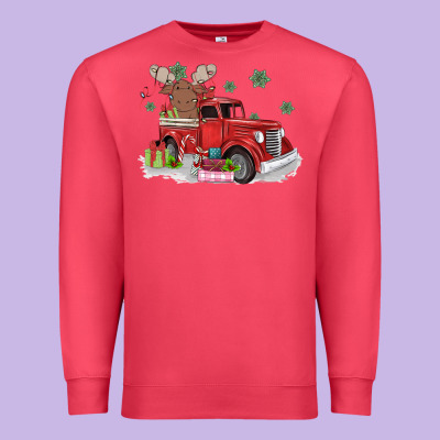 Christmas Truck Premium Sweatshirt Designed By Maliassmallbusiness