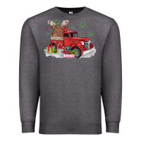 Charcoal Heather christmas truck Premium Sweatshirt - MaliasSmallBusiness