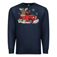 Navy christmas truck Premium Sweatshirt - MaliasSmallBusiness