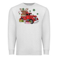 Oatmeal Heather christmas truck Premium Sweatshirt - MaliasSmallBusiness