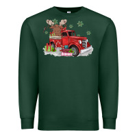 Sports Green christmas truck Premium Sweatshirt - MaliasSmallBusiness