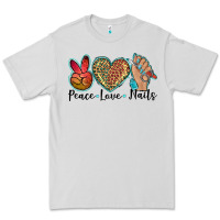 Dove Grey peace love nails Premium Tee - BarkalooDesign