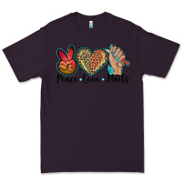 Plum peace love nails Premium Tee - BarkalooDesign