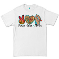 White peace love nails Premium Tee - BarkalooDesign