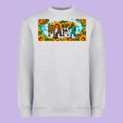 Mama Sunflower Libbey Cup Heavyweight Sweatshirt Designed By Hra Design Shop