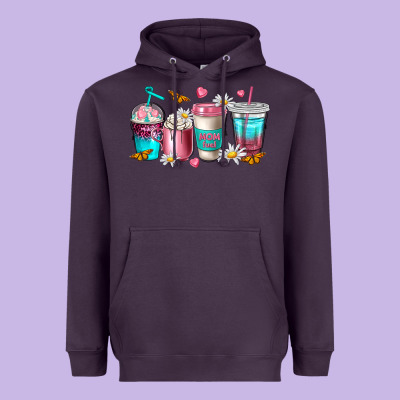 Mom Fuel Coffee Cups Heavyweight Hoodie Designed By Nancycooperartshop