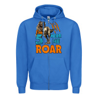 True Royal i'm five hear me roar dinosaur birthday Zipper Hoodie - LillyAllenDesigns