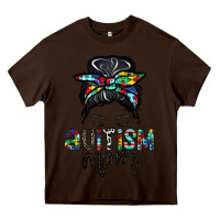 Chocolate Brown autism mom Heavy Core Tee - CowhideDigitalArt