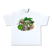 White Charolais St. Patrick's Day Urban Heavy Tee - OliviaCreatesArt