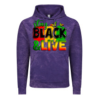 Cloud Purple stay black and live Vintage Hoodie - Zillion Design Studio