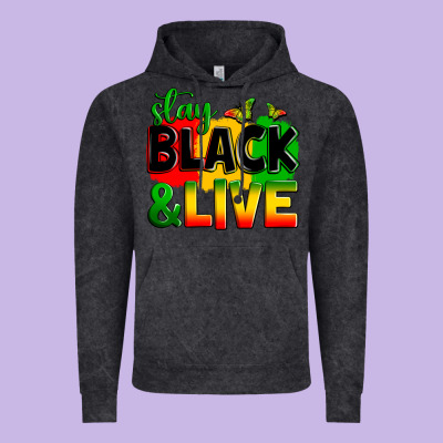 Stay Black And Live Vintage Hoodie Designed By Zillion Design Studio