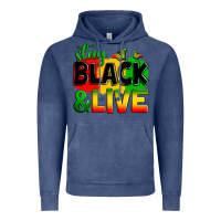 Vintage Denim stay black and live Vintage Hoodie - Zillion Design Studio