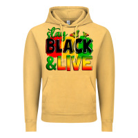 Vintage Mustard stay black and live Vintage Hoodie - Zillion Design Studio