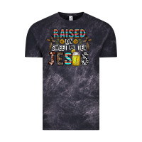 Cloud Black raised on sweet and tea jesus Vintage Tee - CowhideDigitalArt