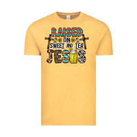 Vintage Mustard raised on sweet and tea jesus Vintage Tee - CowhideDigitalArt