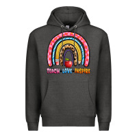Charcoal Heather teach love inspire rainbow Premium Hoodie - Artiststas