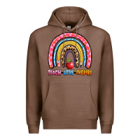 Chestnut teach love inspire rainbow Premium Hoodie - Artiststas