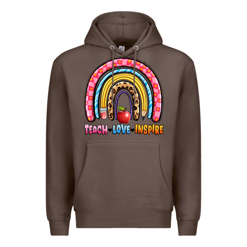 Teach Love Inspire Rainbow Premium Hoodie by Artiststas | Teevron