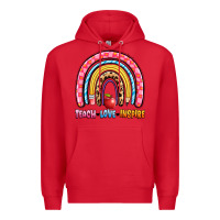 Red teach love inspire rainbow Premium Hoodie - Artiststas