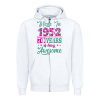 Made In 1952, 70 Years Of Being Awesome Kopya Zipper Hoodie | Teevron