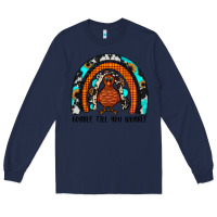 Navy gobble till you wobble rainbow Long Sleeve Tee - JahusDesignShop