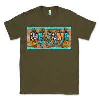 Army Green Welcome Fall Classic Tee - Artiststas
