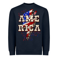 Navy America 4th of July Heavyweight Sweatshirt - CowGirlArtShop