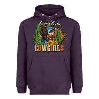 Plum long live cowgirls Heavyweight Hoodie - NancyCooperArtShop