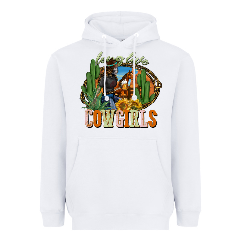 Long Live Cowgirls Heavyweight Hoodie by NancyCooperArtShop | Teevron