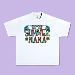 Summer Nana Urban Heavy Tee Designed By Cowhidedigitalart