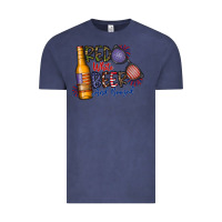 Vintage Denim red white beer and boozed Vintage Tee - CowhideDigitalArt